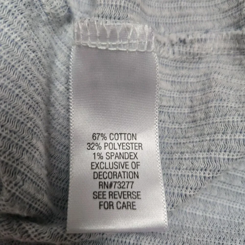 A Glow Maternity Dress Size M Medium Blue White Striped Sleeveless Pockets Comfy - Picture 6 of 9